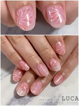 ネイルアトリエルカ(nail atelier LUCA)/W-306 大人ピンク花火ネイル