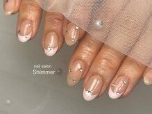 シマー(Shimmer)/パステルフレンチネイル