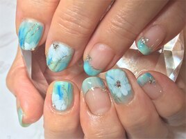 手描きフラワー