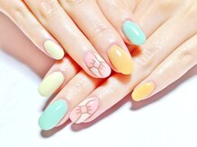 ネイルコレクション ベビーピンク(Baby Pink)/ジェル★フリーアート♪リボン