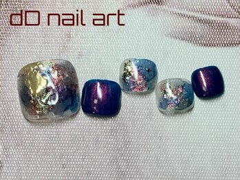ディーディーネイルアート(dD nail art)/フットdesignアートコース¥7,700