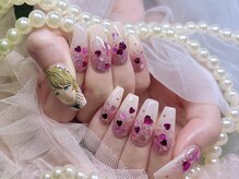 ネイル アリーズ セカンド(nail Allies 2nd)/手書き ラメグラ ピンク