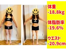 岡谷市民美容整体院/【-18.8kg】卒業生紹介
