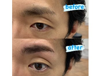 メンズビューティーカフェザパーム 大阪梅田(MEN'S BEAUTY CAFE×THE PERM)/パーマに合うメンズ眉毛Wax
