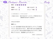 ヴァン ベール 札幌店/お客様の声 ■ボディ■