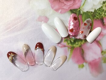 リオッサ オブ ラグーン(RIOSSA of Lagoon)/着物ネイルxハートxフレンチ