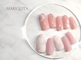 手書きフラワー/春ネイル