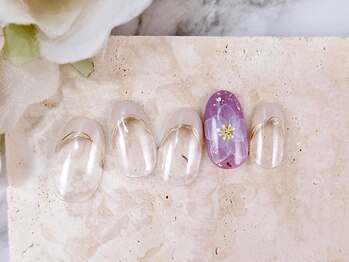 ショコ アンド ラム(Syoko&Lum)/水彩フラワーニュアンスフレンチ