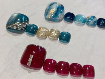 イエナネイル 都立大学(Yena Nail)/フット/マグネット/夏/ビジュー