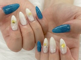 【稗田】キラキラ サマーネイル