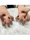 brown× gold