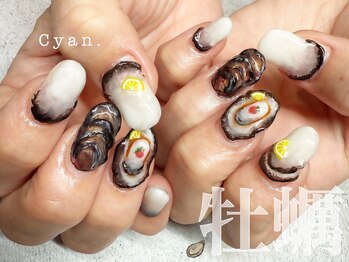 シアン(Cyan)/お客様ネイル