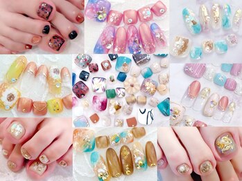 ラルネイル 大宮(Lull. nail)の写真/《FOOT◆ＰＲＩＭＡ◆デザインコース☆初回オフ込￥7900》秋先取りデザインあり♪足湯付き/お仕事帰りも◎