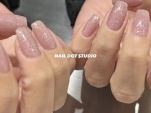 ネイルドットスタジオ 堺筋本町(NAIL DOT STUDIO)/ピンクラメワンカラー
