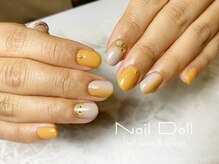 ネイルドール(Nail Doll)/マスタード縦グラデーション