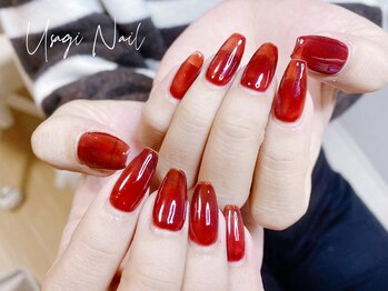 ウサギネイル 新大久保店(usagi nail)/マグネットフレンチ秋可愛い