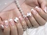【(ジェル)/★指先が綺麗に★】定番フレンチネイル¥7000
