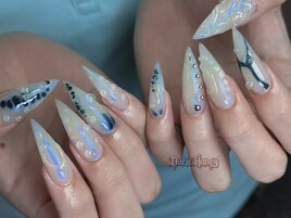 個性派海外風オーロラネイル