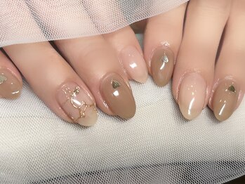 ローラン(LORAN)/さりげなハートミラーネイル♪