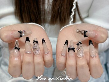 レアネイル 渋谷店(Le’a nail)/黒チェック★