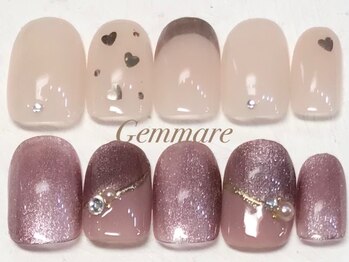 ジェンマーレ 青葉台店(Gemmare)の写真/ソフトジェルオフ無料！アート豊富なハンドキャンペーンネイル¥7,450で上品な指先に☆カラー変更もOK♪