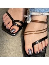 【フットネイル】もお任せ下さい！フットワンカラー￥5500/フットアート10本￥9750