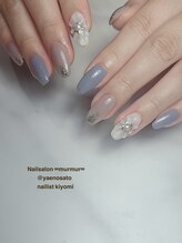 マーマ 八戸ノ里店(murmur)/ぷっくりフラワーネイル