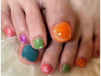 アミュリー ネイル アトリエ(Amury nail atelier)/マグネット カラフル ネオン