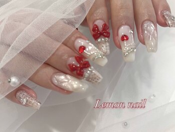 レモン(Lemon)/クリスマス/リボン/ツイード