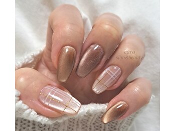 カロ スリムアンドビューティー(caro)/マグネット/チェックネイル