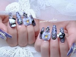 ヒョウ柄ゴテゴテネイル