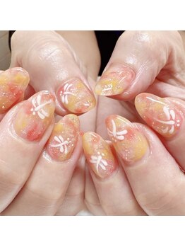 ネイルージュ 梅ヶ丘店(Nailouge)/夕焼けとんぼネイル☆