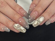 #パラジェル#ワンホンネイル#シンプルネイル#マグネットネイル