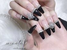 アミュレット 天王寺店(amulet)/黒ネイル