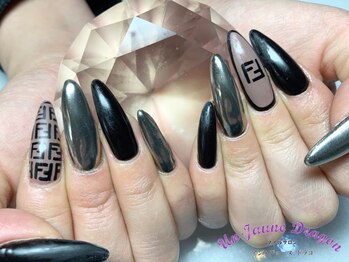 アン ジョーヌドラゴ/【ロングネイル】ブラックネイル