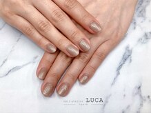 ネイルアトリエルカ(nail atelier LUCA)/W-635　深爪改善ブラウンネイル