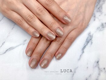 ネイルアトリエルカ(nail atelier LUCA)/W-635　深爪改善ブラウンネイル