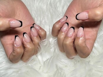 ジェー エス シー ネイル(J.S.C.nail)/黒フレンチ