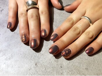 アリュメ 三重鈴鹿店(allum)/オーロラぷっくりネイル