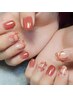 【付替えオフ無料】Hand◇ワンカラー+アート5本
