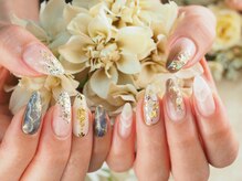 ソウ 難波店 nail salon Sou/右手/海風nail/左手/波風nail