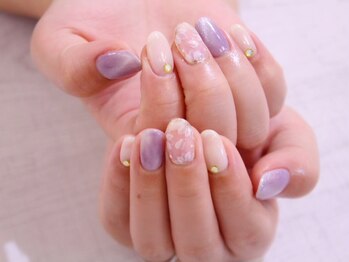 ラルネイル 大宮(Lull. nail)/*PURPLE*フラワー*