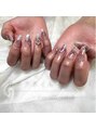 ファーストネイルアンドアイラッシュ(1st NAIL&eyelash) チークネイル×マグネットグラデーション♪大人気デザイン