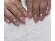 ココア(cocoa)/押し花ネイル