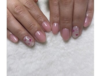 ココア(cocoa)/押し花ネイル