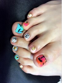 常夏フットネイル
