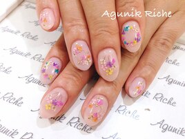 【押し花ネイル】