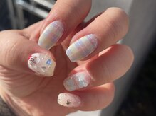 エクリュ(ecru.)/check nail