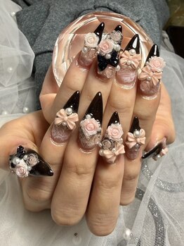 シャンネイル(SHAN Nail)の写真/【人気No.1★スカルプアート10本やり放題】お気に入りパーツで憧れのゴテゴテネイル◎持ち込みネイルOK♪