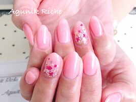 【押し花ネイル】